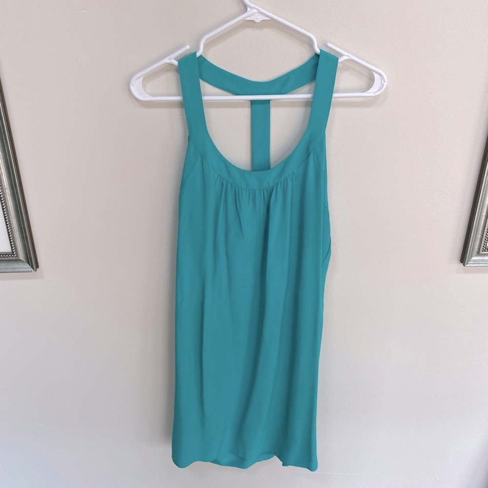 Silk Turquoise halter Dress. Size S/M